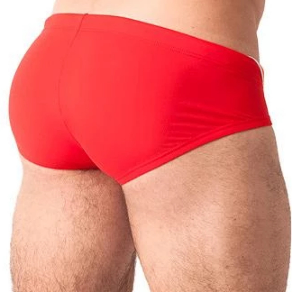 NASTY PIG Gutter Bikini Swim Briefs Red/Orange LRG - Picture 6 of 6
